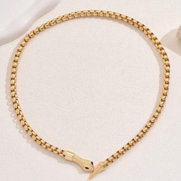 Free People Gold Snake Necklace - Picture 2 of 6